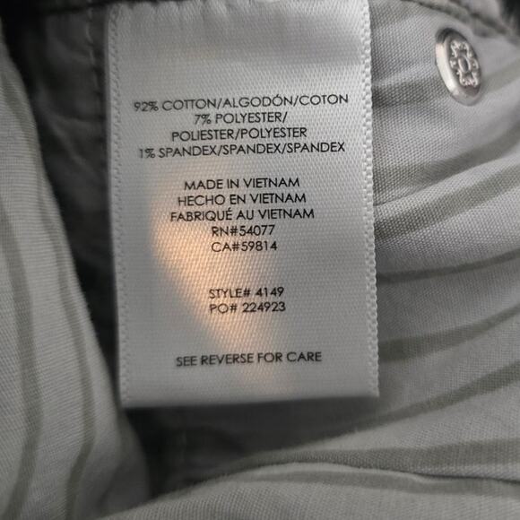 Cabi Black Exposed Button Fly Straight Leg Women's Denim Jeans 4 - Picture 4 of 4